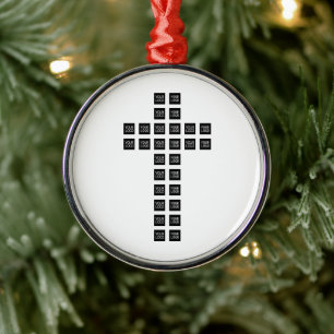 Erstellen Sie ein Kreuzmuster mit einem beliebigen Ornament Aus Metall