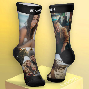 Erstellen Sie eine benutzerdefinierte 4-Foto-Colla Socken