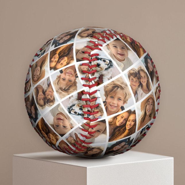 Erstellen Sie eine benutzerdefinierte 8-FotoCollag Baseball (Custom Photo Baseball)