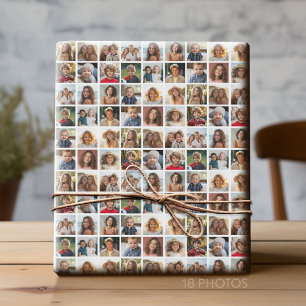 Erstellen Sie eine benutzerdefinierte Fotocollage Geschenkpapier