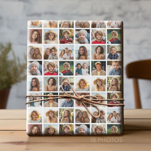 Erstellen Sie eine benutzerdefinierte Fotocollage Geschenkpapier