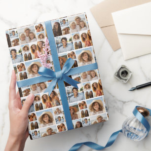 Erstellen Sie eine benutzerdefinierte Fotocollage  Geschenkpapier