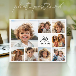 Erstellen Sie eine benutzerdefinierte Fotocollage Postkarte