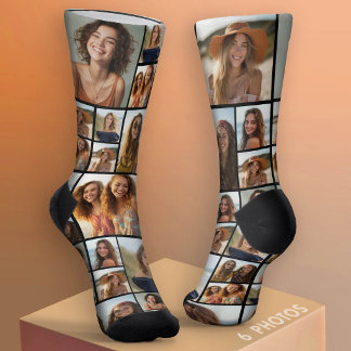 Erstellen Sie eine benutzerdefinierte Fotocollage Socken