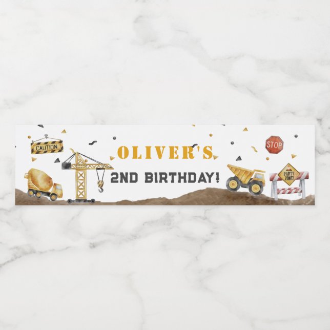 Erstellen Sie eine Blase mit einem bauwerkorientie Wasserflaschenetikett (Einzelnes Label)