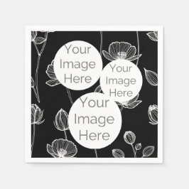 Erstellen Sie eine eigene Foto-Textvorlage Mohn-Bl Serviette