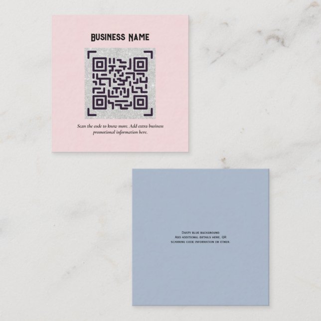 Erstellen Sie eine eigene QR Code Business Card -  Begleitkarte (Vorne/Hinten)