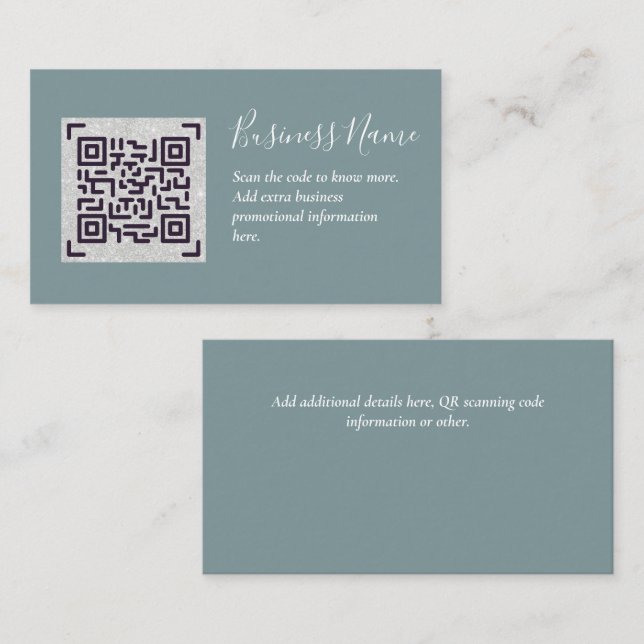Erstellen Sie eine eigene QR Code Business Card -  Begleitkarte (Vorne/Hinten)