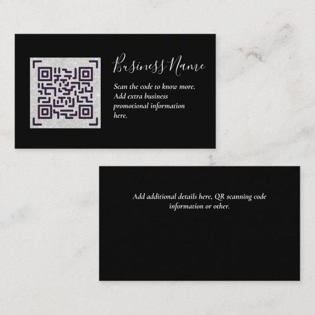 Erstellen Sie eine eigene QR Code Business Card -  Begleitkarte (Vorne/Hinten)