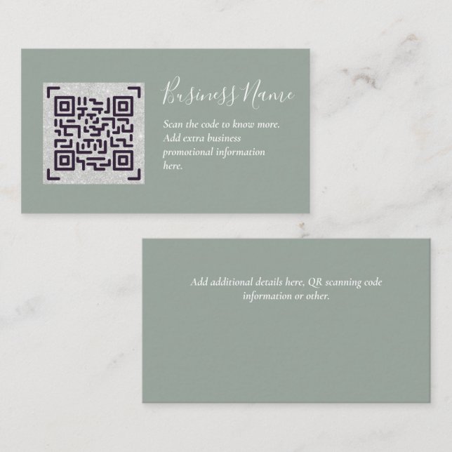 Erstellen Sie eine eigene QR Code Business Card -  Begleitkarte (Vorne/Hinten)