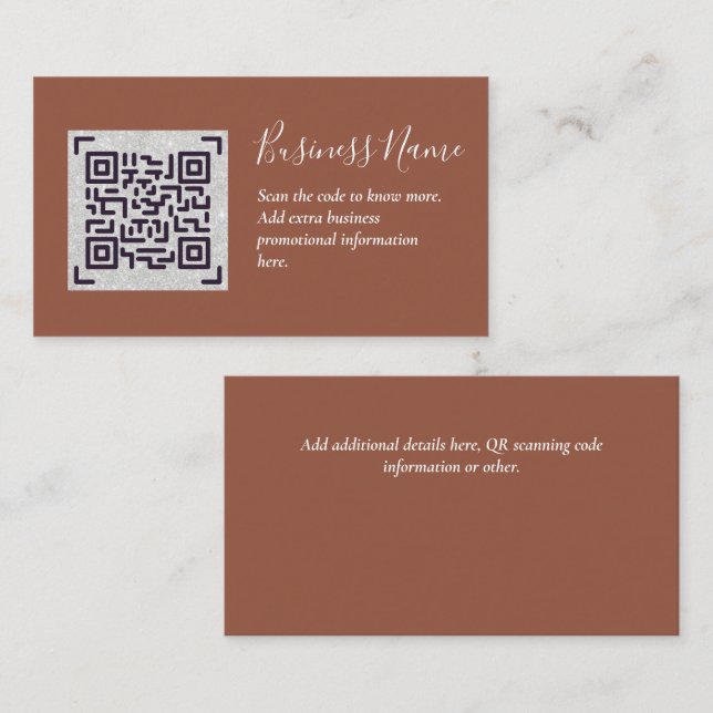 Erstellen Sie eine eigene QR Code Business Card -  Begleitkarte (Vorne/Hinten)