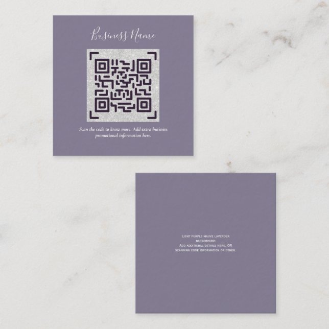 Erstellen Sie eine eigene QR Code Business Card -  Begleitkarte (Vorne/Hinten)