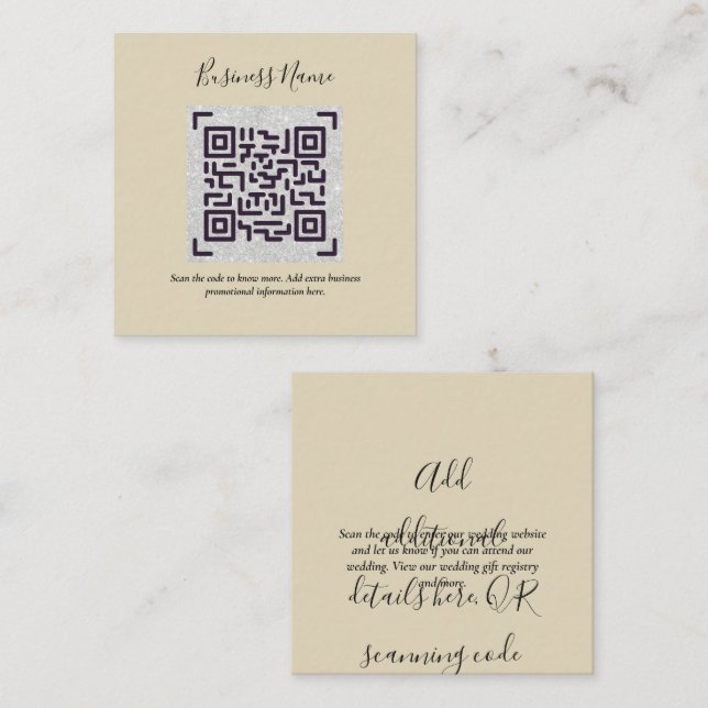 Erstellen Sie eine eigene QR Code Business Card -  Begleitkarte (Vorne/Hinten)