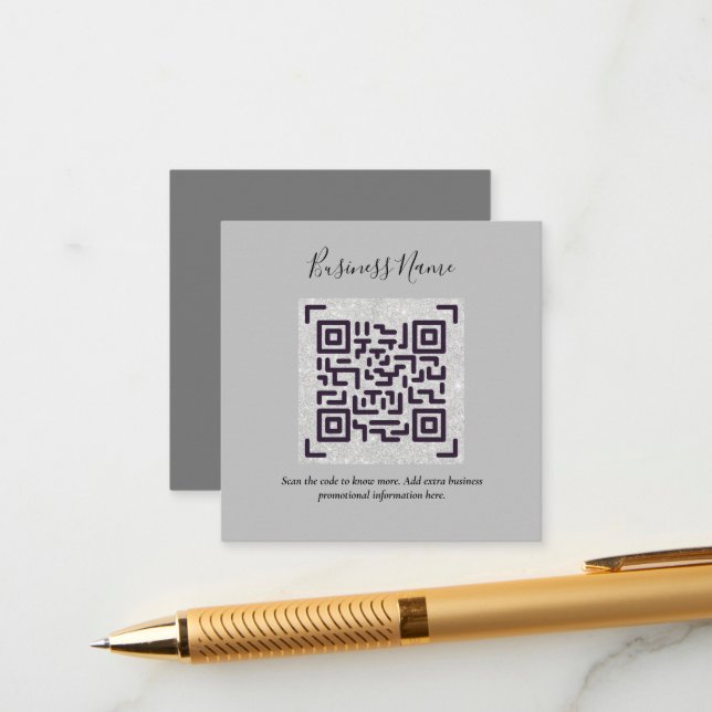 Erstellen Sie eine eigene QR Code Business Card -  Begleitkarte (Vorderseite/Rückseite Beispiel)