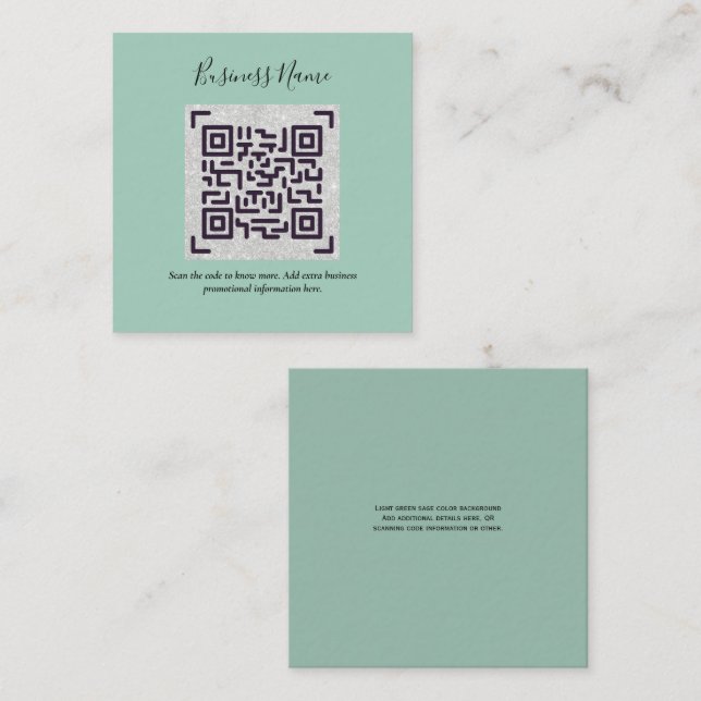 Erstellen Sie eine eigene QR Code Business Card -  Begleitkarte (Vorne/Hinten)