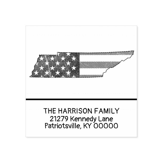 Erstellen Sie eine eigene Tennessee-Rücksendeadres Gummistempel (Prägung)