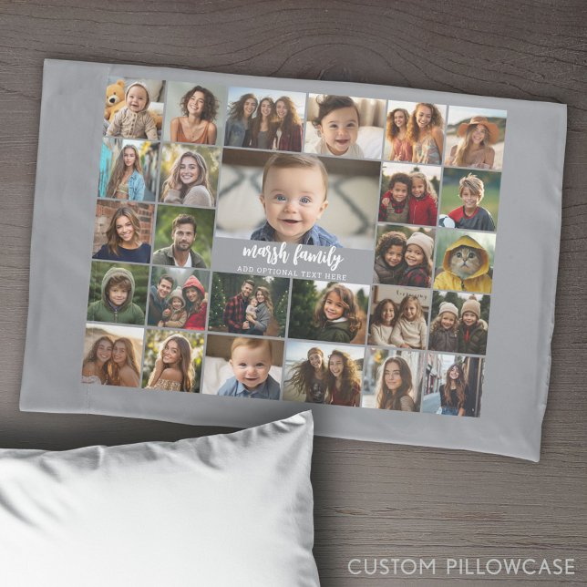 Erstellen Sie eine Funky-FotoCollage mit 27 Fotos Kissenbezug (Create Your Own Photo Collage Pillowcase)