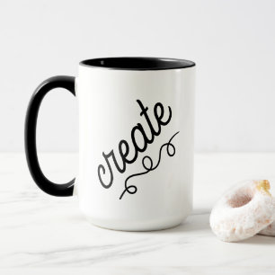 Erstellen Sie eine Tasse mit weißem und schwarzem