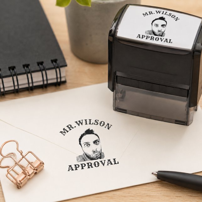 Erstellen Sie einen benutzerdefinierten Funny Face Permastempel (Create A Custom Funny Face Teacher Approval Rubber Self-inking Stamp)