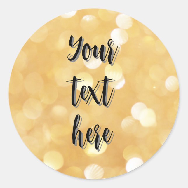 Erstellen Sie einen eigenen Bildtext-Aufkleber Gol Runder Aufkleber (Vorderseite)