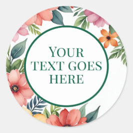 erstellen Sie einen eigenen Hochzeitsticker COLOR  Runder Aufkleber