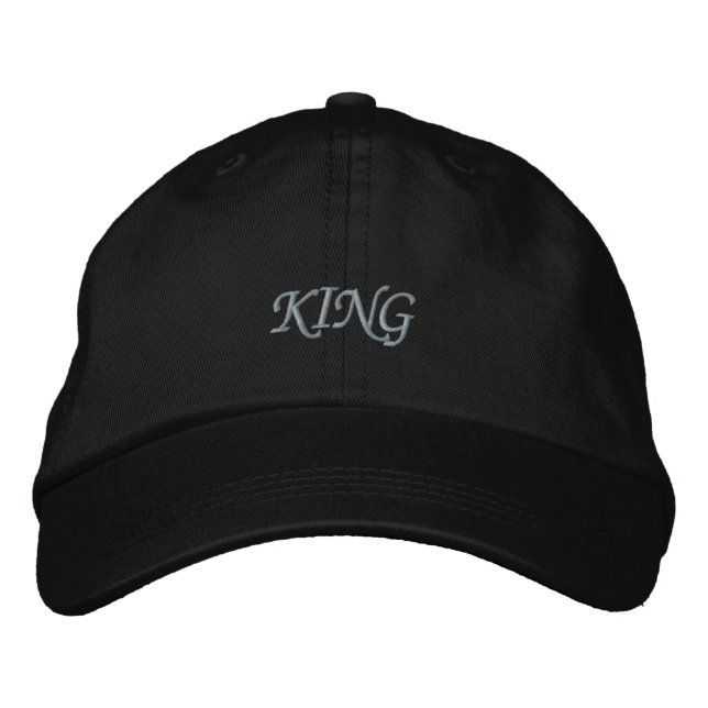 Erstellen Sie einen eigenen Text-Hat-Schwarz-Elega Bestickte Baseballkappe (Vorderseite)