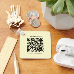 Erstellen Sie einen QR-Code Blassgelb Schlüsselanhänger
