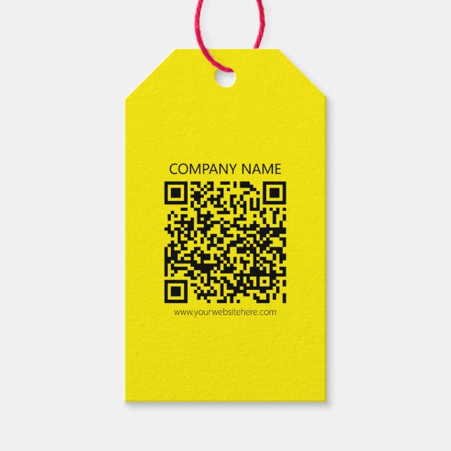 Erstellen Sie einen QR-Code | Leicht erkennbar in  Geschenkanhänger (Vorderseite)