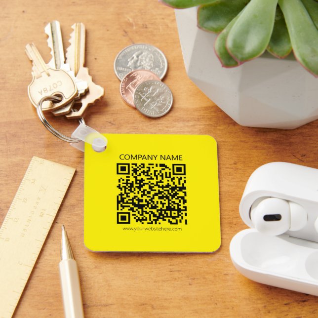 Erstellen Sie einen QR-Code | Leicht erkennbar in  Schlüsselanhänger (Schreibtisch)