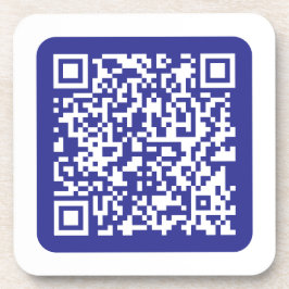 Erstellen Sie einen scannbaren QR-Code | Bearbeitb Getränkeuntersetzer