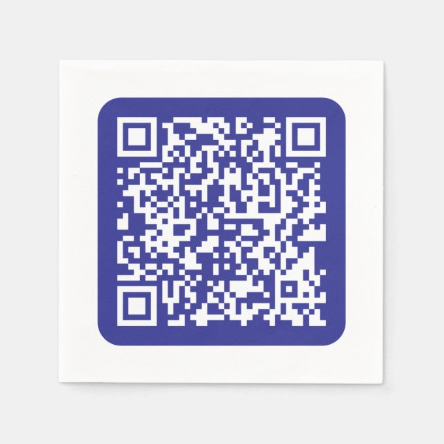 Erstellen Sie einen scannbaren QR-Code | Bearbeitb Serviette (Vorderseite)