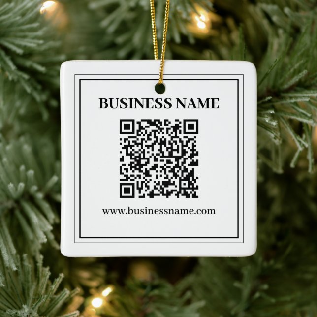 Erstellen Sie einen scannbaren QR-Code | Schwarz & Keramikornament (Baum)
