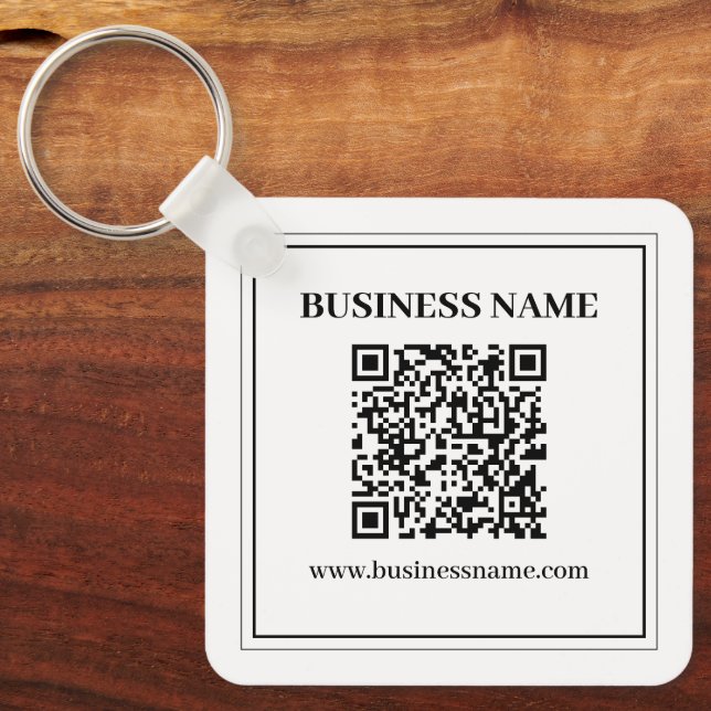 Erstellen Sie einen scannbaren QR-Code | Schwarz & Schlüsselanhänger (Vorderseite)
