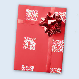 Erstellen Sie einen scannbaren roten (editierbaren Geschenkpapier