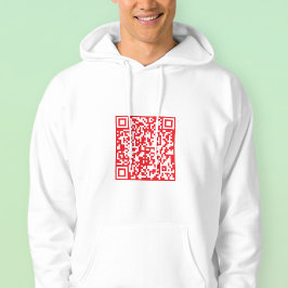 Erstellen Sie einen scannbaren roten (editierbaren Hoodie