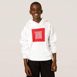 Erstellen Sie einen scannbaren roten (editierbaren Hoodie