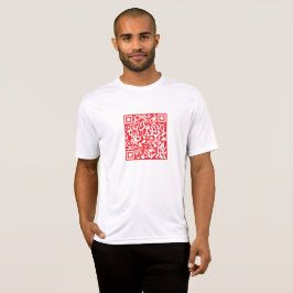 Erstellen Sie einen scannbaren roten (editierbaren T-Shirt