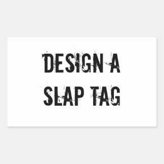 Erstellen Sie einen Slap-Tag-Design-Sticker Graffi Rechteckiger Aufkleber