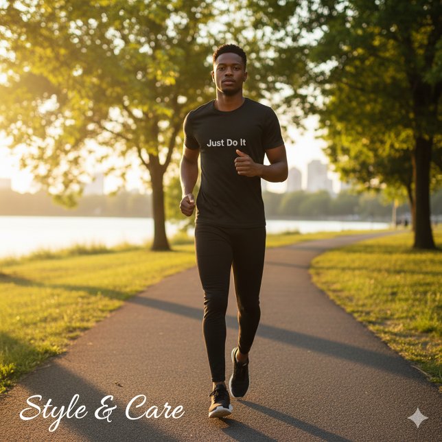 Erstellen Sie einfach die Text-Anweisung, die sich T-Shirt (Just Do It Text Statement Customizable Dark T-Shirt)