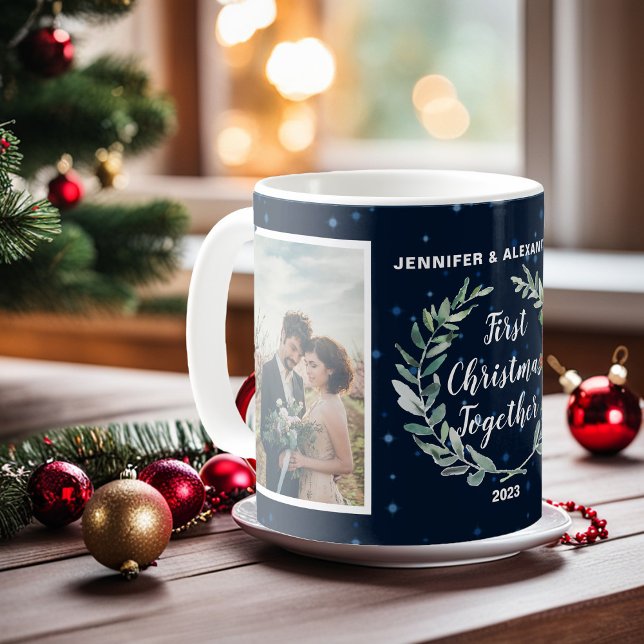 Erstellen Sie gemeinsam Ihr eigenes First Weihnach Kaffeetasse (Create your own First christmas together photo Coffee Mug. Very unique mug.)
