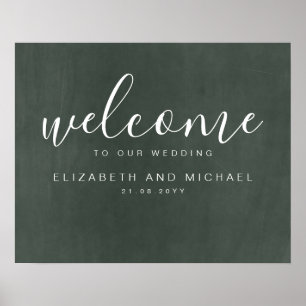 Erstellen Sie Hochzeit Begrüßungszeichen Burgundy Poster