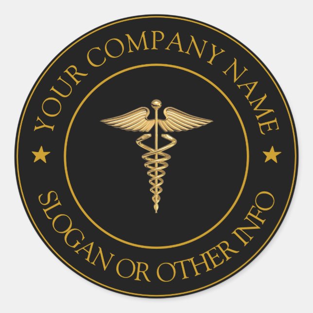 Erstellen Sie Ihr Business-Logo für den klassische Runder Aufkleber (Vorderseite)