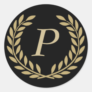 Erstellen Sie Ihr dekoratives Monogramm Runder Aufkleber