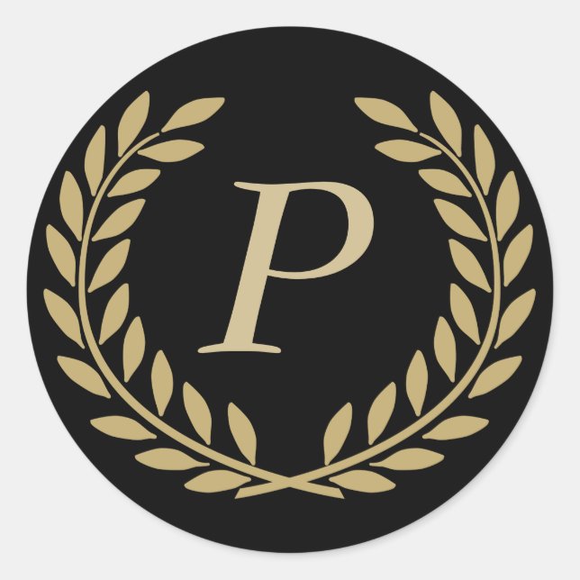 Erstellen Sie Ihr dekoratives Monogramm Runder Aufkleber (Vorderseite)