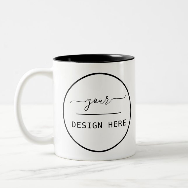 Erstellen Sie Ihr Design eigens Zweifarbige Tasse (Links)
