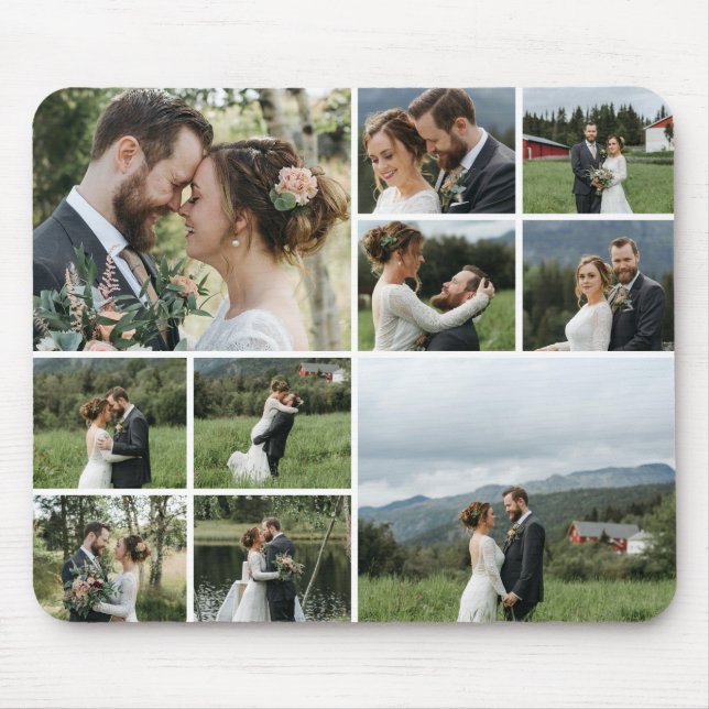 Erstellen Sie Ihr eigenes 10-Foto-Collage-Mauspad Mousepad (Vorne)