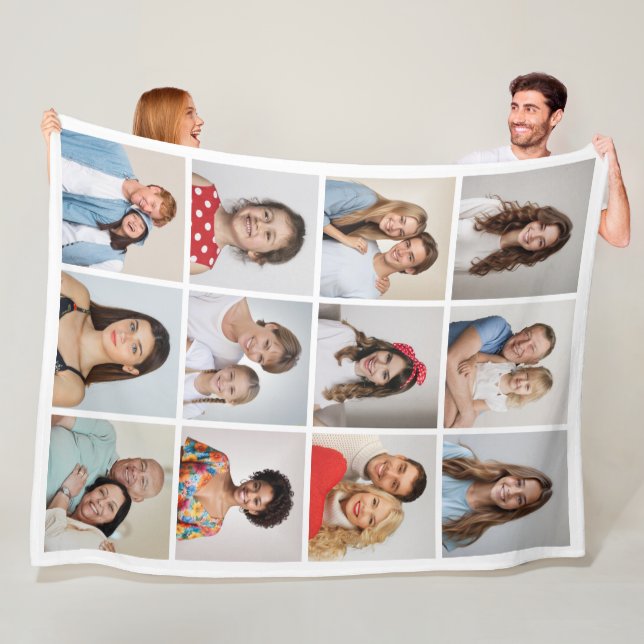 Erstellen Sie Ihr eigenes 12-Foto Collage Fleece B (Beispiel)