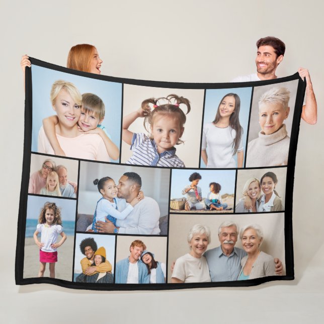 Erstellen Sie Ihr eigenes 12-Foto Collage Fleece B (Beispiel)