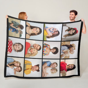 Erstellen Sie Ihr eigenes 12-Foto Collage Fleece B