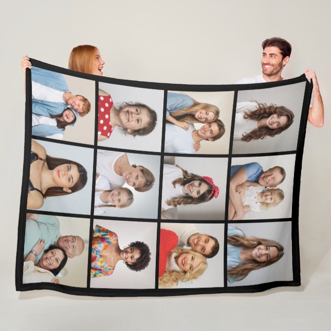 Erstellen Sie Ihr eigenes 12-Foto Collage Fleece B (Beispiel)